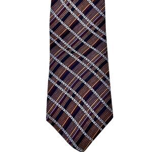MISSONI SILK Vintage Men's Tie Brown Multicolor Luxury Designer 55"